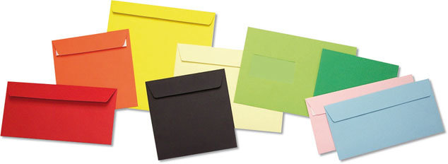   farbige Briefkuverts in unglaublicher...