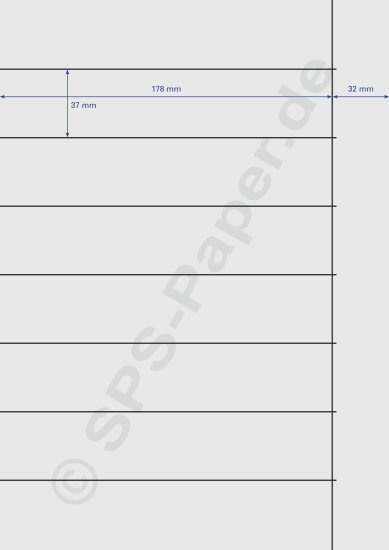 Papier A4 quer perforiert - 8x 178x37mm - weiss & farbig