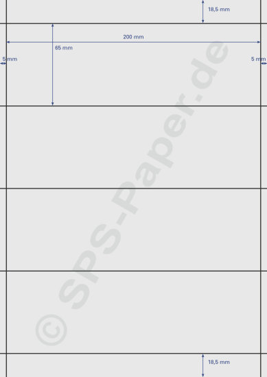 Papier A4 perforiert - 4x 200x65mm - weiss & farbig