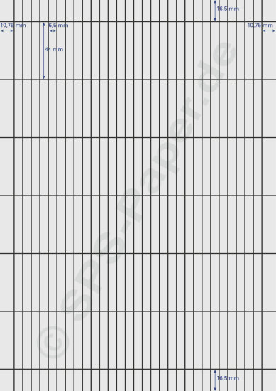 Papier perforiert - 174 Etiketten/Blatt - 6,5x44mm -...
