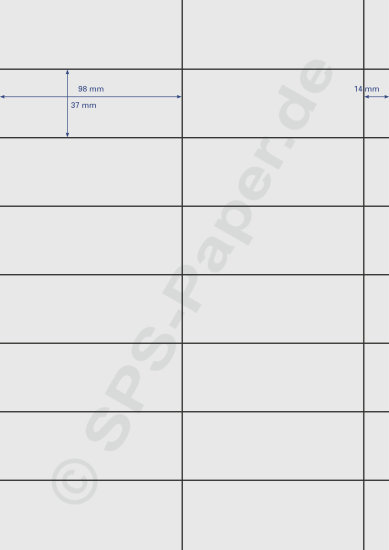 Papier A4 perforiert - 16 Etiketten 98x37mm - weiss & farbig