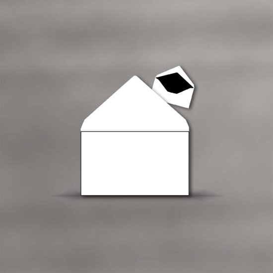 Trauerhüllen 120 x 191 mm - Futter schwarz - 1 mm Fein gerändert