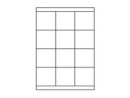 Etiketten 70,0x67,7mm weiss - 12 Etiketten/Blatt