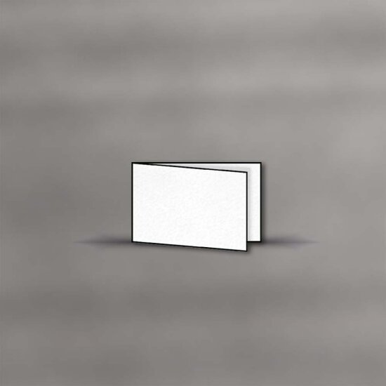 Trauerkarte querdoppelt gehämmert 99 x 160 mm - 2 mm Fein gerändert