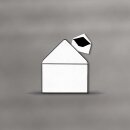 Trauerbriefumschlag geh&auml;mmert 107 x 170 mm - Futter schwarz - 2 mm Fein ger&auml;ndert