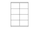 Etiketten 105,0x70,0 mm weiss - 8 Etiketten/Blatt
