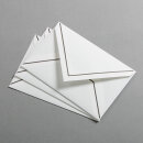 B&uuml;tten Trauerh&uuml;lle 118 x 182 mm - Abgesetzter Rand - weiss halbmatt