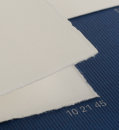 B&uuml;ttenpapier Briefpapier gefalzt (Trauerpost) - Abgesetzter Rand - gerippt