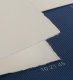 Büttenpapier Briefpapier gefalzt (Trauerpost) - Abgesetzter Rand - gerippt