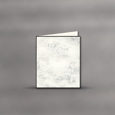 Briefpapier gefalzt (Trauer-Papier) 183x215mm - Marmor Fein gerändert