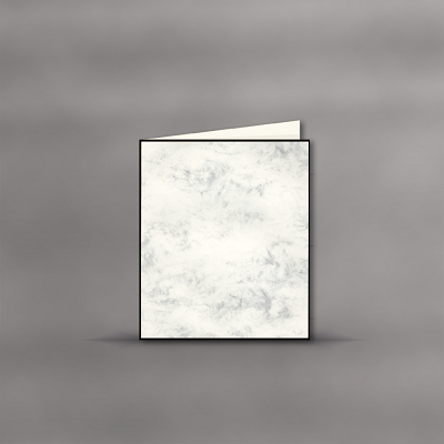 Briefpapier gefalzt (Trauer-Papier) 183x215mm - Marmor Fein gerändert