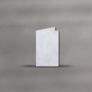 Karte hochdoppelt (Trauerpost) 185x115mm - Marmor weiss