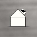 Briefumschlag (Trauerpost) 120x191 mm creme - Futter...