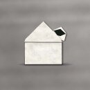 Briefumschlag Marmor mit Rand 120 x 202 mm - Futter schwarz