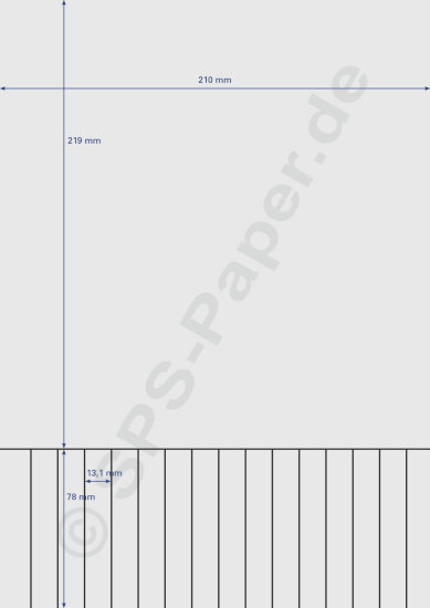 Papier A4 mit 16 schmalen Abreissstreifen - weiss & farbig