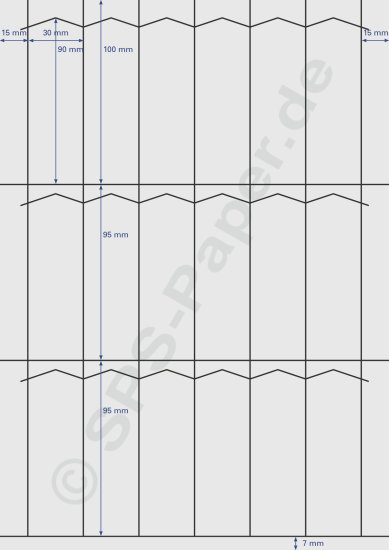 Einsteckkarten aus Papier - Pfeilform hoch - 90x30mm - weiss & farbig