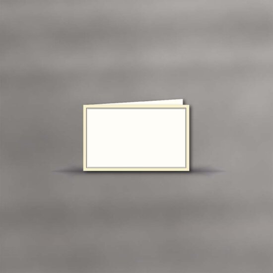 Trauerkarte querdoppelt 115 x 185 mm - Serie 2-farbiger Rand