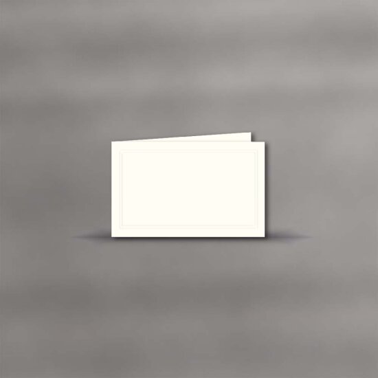Trauerkarten querdoppelt mit Blindprägung 115 x 185 mm - Serie Doppelrahmen