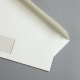Briefumschlag DIN lang mit Fenster weiss leinen haftklebend - Edelpost