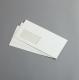 Briefumschlag DIN lang mit Fenster weiss leinen haftklebend - Edelpost