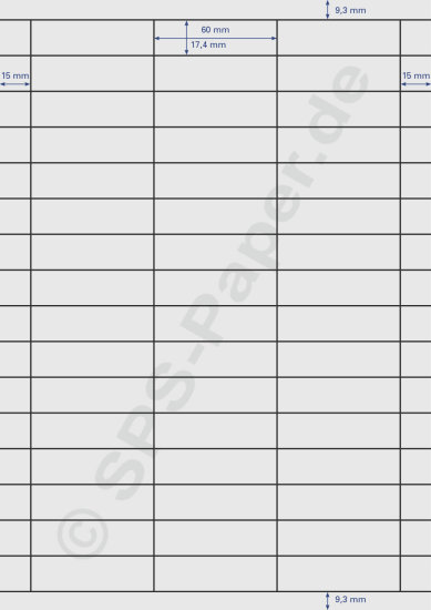 Papier A4 perforiert - Etiketten 48x 60x17,4mm - weiss &...