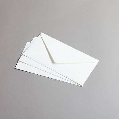 Briefumschläge DIN lang halbglatt spitze Klappe - Opaline