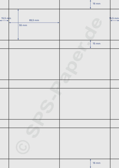 Papier A4 perforiert - 8 Etiketten á 89,5x55mm - weiss &...