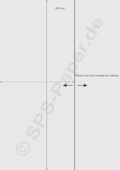 Papier A4 perforiert 1 Linie hoch (Position frei wählbar) - weiss & farbig