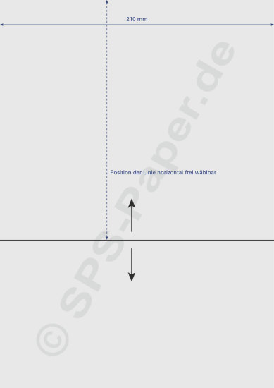 Papier A4 perforiert - 1 Linie quer (Abstand frei wählbar) - weiss & farbig