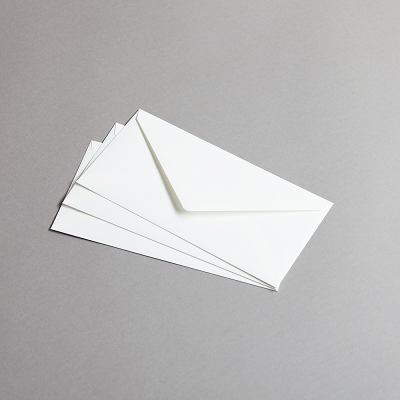Briefumschläge DIN lang halbglatt spitze Klappe 100 Stück - Opaline