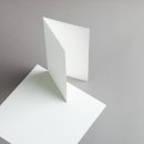 Karten DIN lang hochdoppelt halbglatt weiss - Opaline