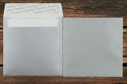 Briefumschläge 160x160 mm ohne Fenster gold und silber - Metallics