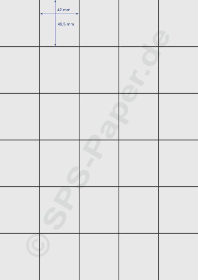 A4 Papier perforiert - 30 Etiketten á 42x49,5mm - weiss &...
