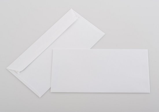 Briefumschlag DIN lang ohne Fenster - Extra white matt - FSC®