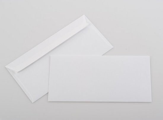Briefumschlag DIN lang ohne Fenster - Extra white pure - FSC®