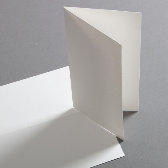 Bütten Karten handgerissen DIN lang - hochdoppelt