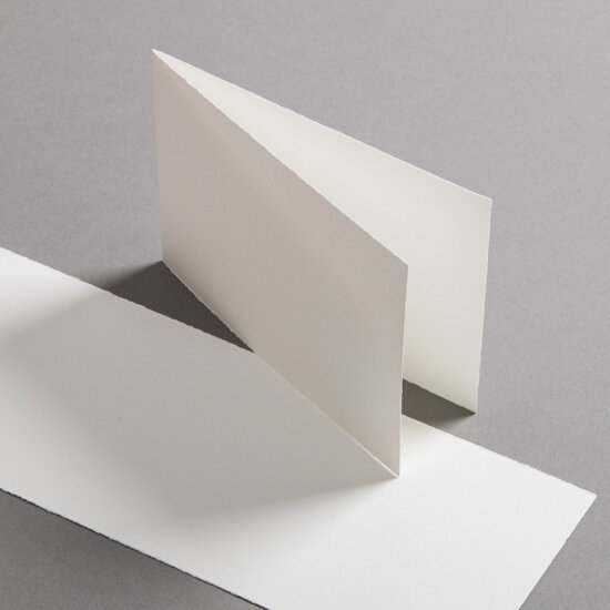 Bütten Karten handgerissen DIN A6 - querdoppelt