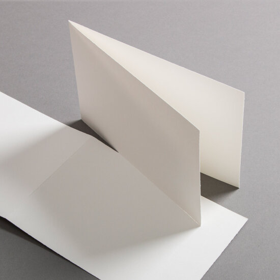 Bütten Karten handgerissen DIN A5 - querdoppelt