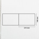 B&uuml;tten Karten handgerissen DIN A5 - querdoppelt