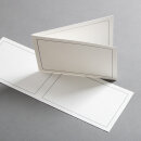 Bütten Trauerkarte querdoppelt - 113 x 175 mm -...
