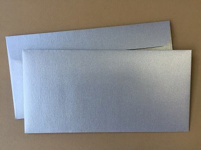 farbige Briefumschläge DIN lang ohne Fenster silver - Stardream (Metallic)