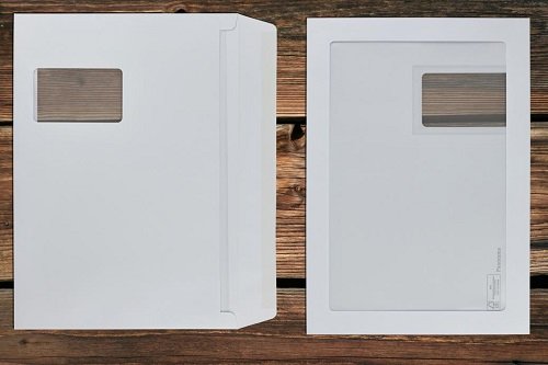 Kuvertierumschläge C4 mit Panorama- & Adressfenster
