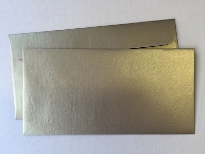 farbige Briefumschläge DIN lang ohne Fenster antikgold -...