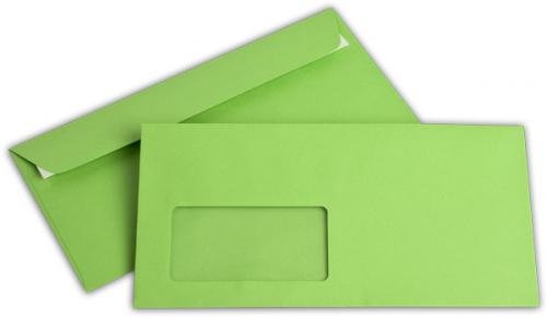 Briefumschlag C6/5 intensiv-grün mit Fenster - Elco...