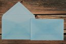 Transparente Kuverts - 62x98mm - eisblau