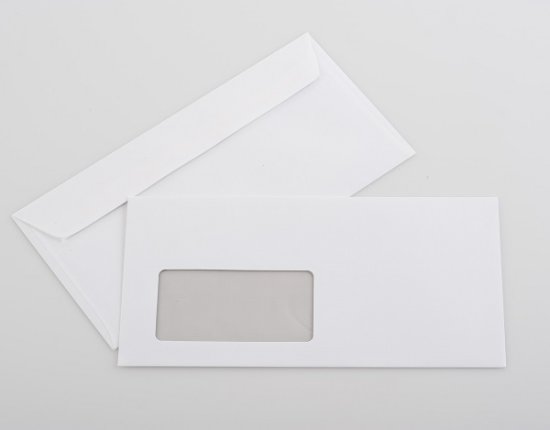 Briefumschlag DIN lang mit Fenster - Extra Plus linen