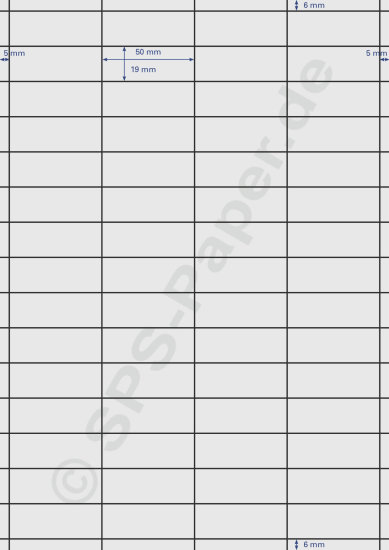 Papier perforiert - A4 - 60 Etiketten á 50x19mm - weiss 160g