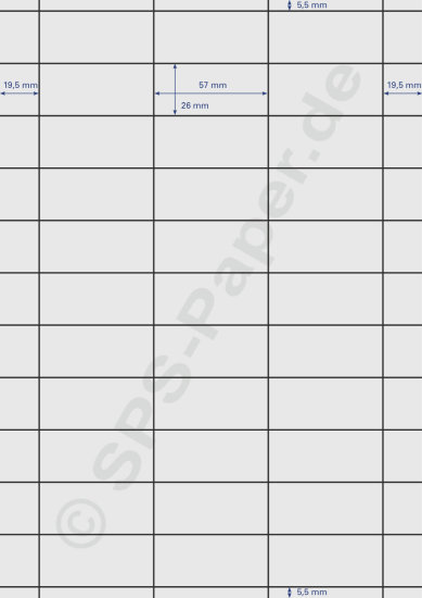 A4 Etiketten Papier perforiert - 33x 57x26mm - weiss & farbig