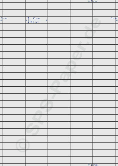 A4 Papier perforiert - 115 Nutzen á 40x12,5mm - weiss &...