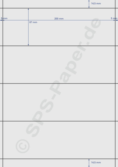 Papier A4 perforiert - 4 Streifen quer á 200x67mm - weiss...